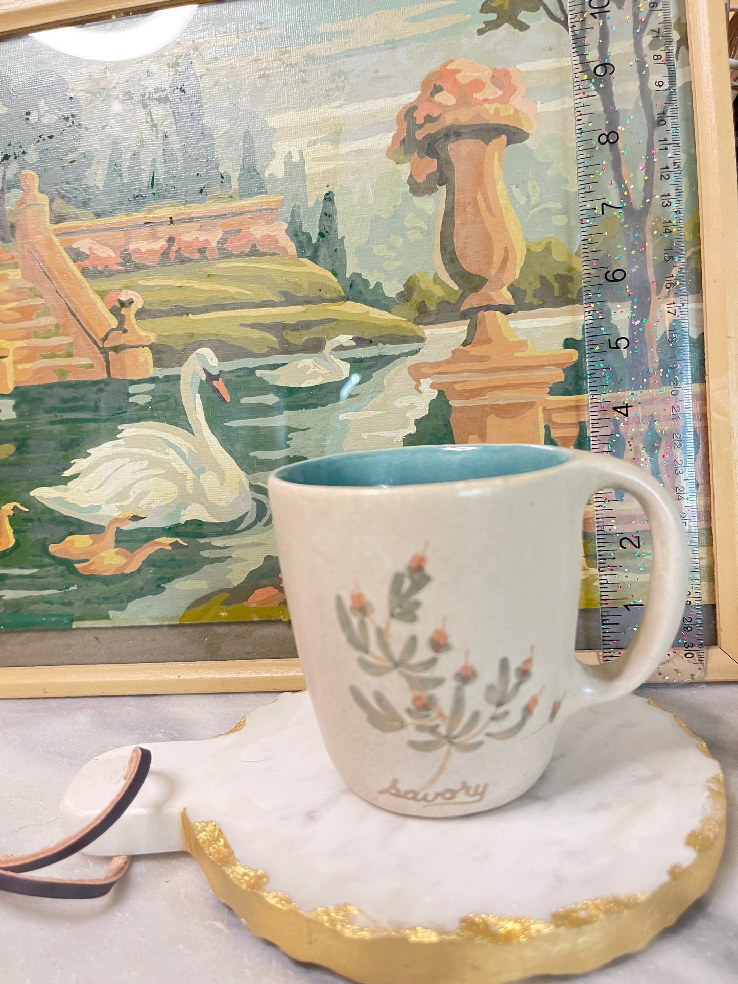 Ceramic “Savory” Handmade Vintage Mug 