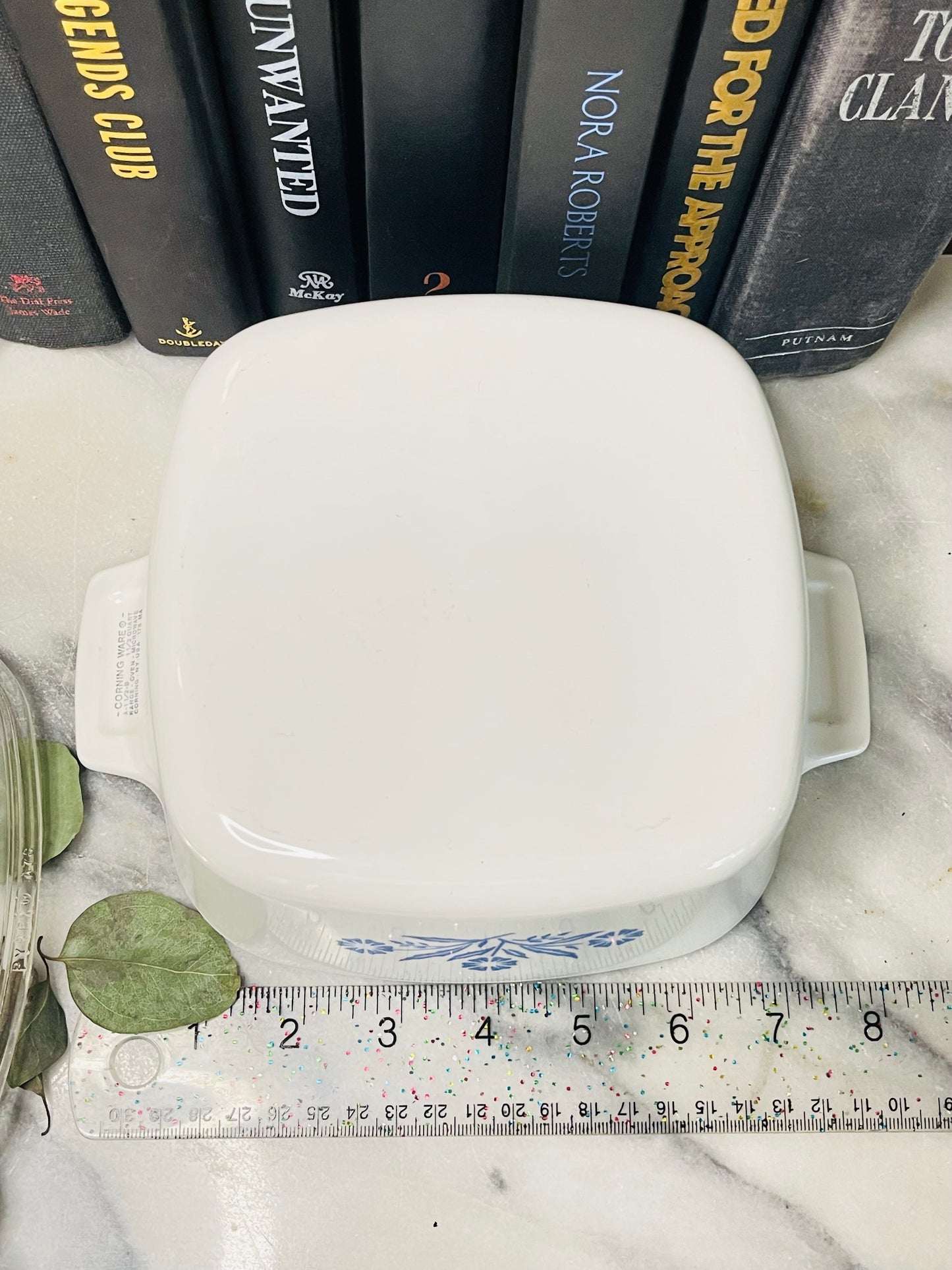 CorningWare A-1 1/2-B Blue Corn Flower Casserole Baking Dish w/Pyrex Lid