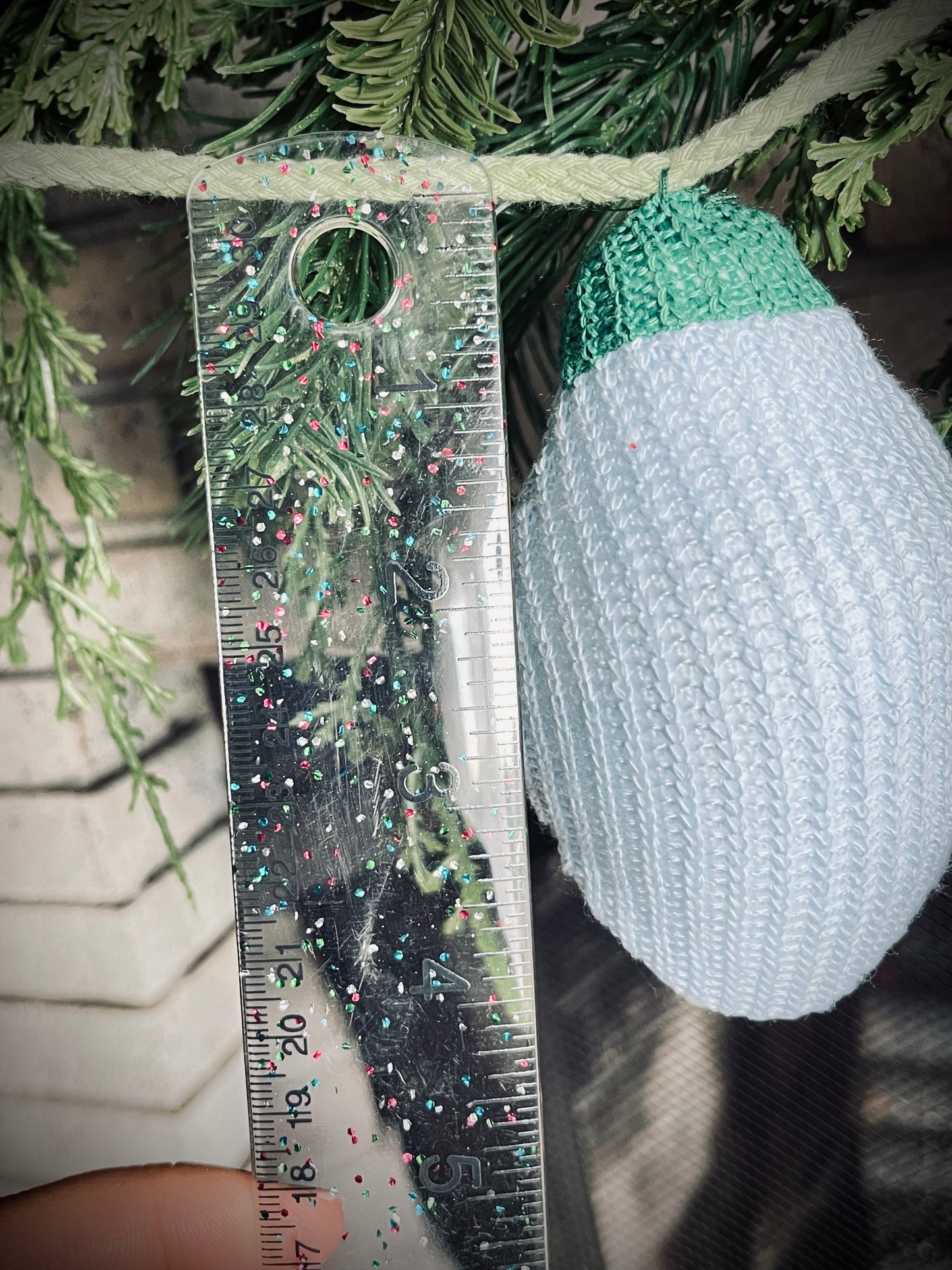 Adorable Vintage Crochet/Knit Bulb Light Garland - With a Touch of Nostalgia