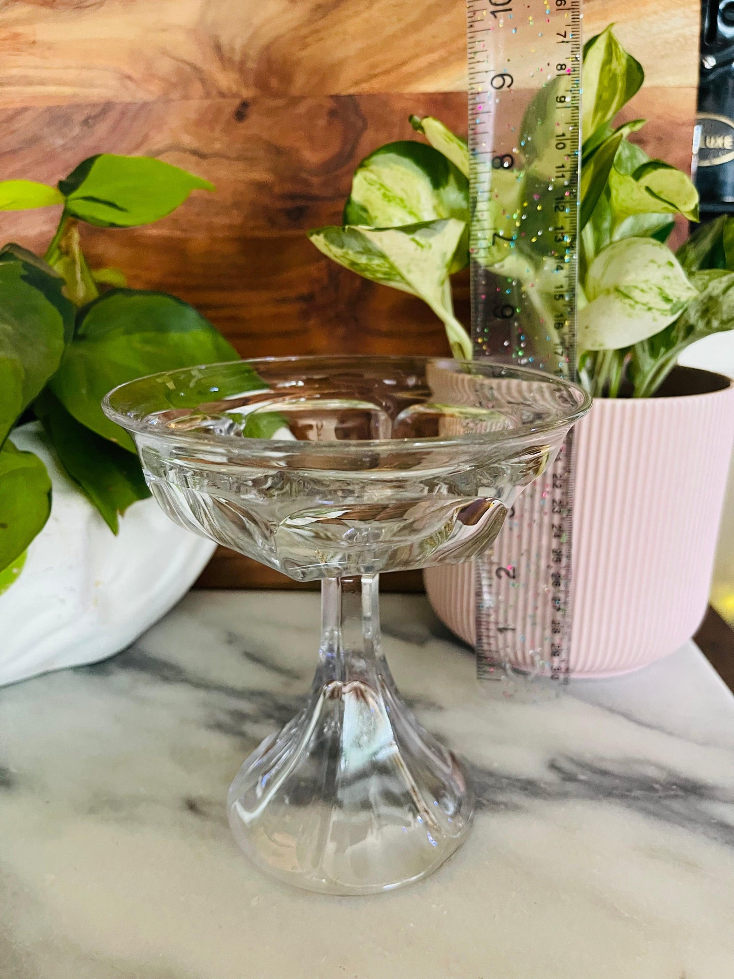 Hersey Pressed Glass Goblet  - Vintage Treasures1955