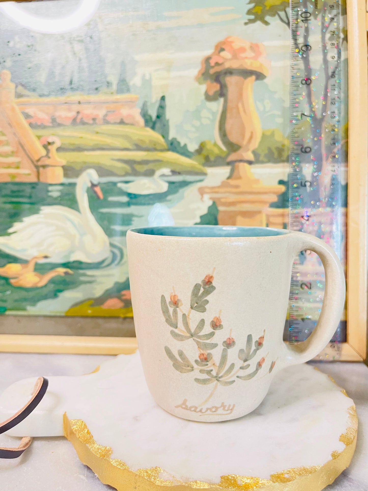 Ceramic “Savory” Handmade Vintage Mug 