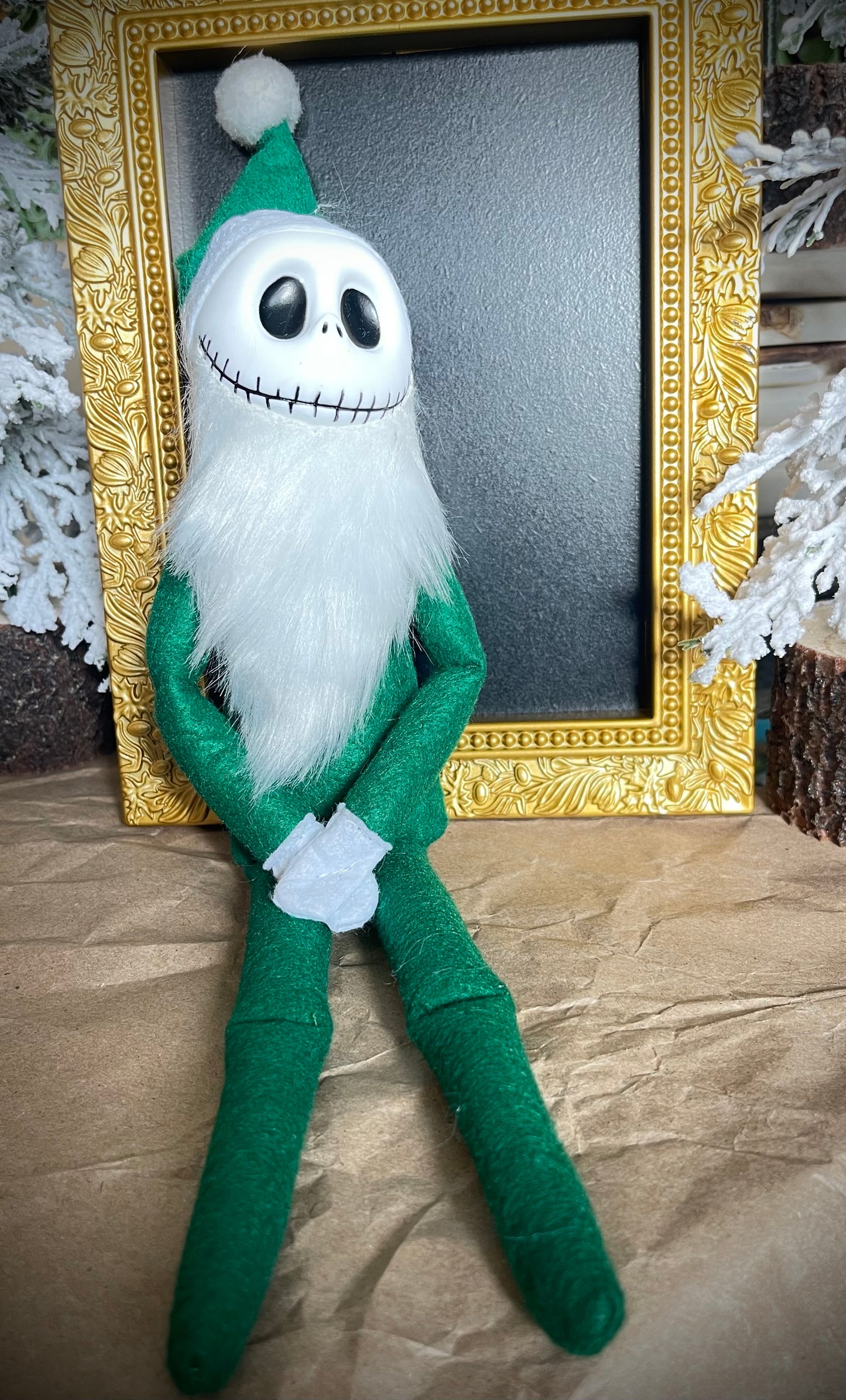 Nightmare Before Christmas-Inspired Elf Doll (Red or Green)