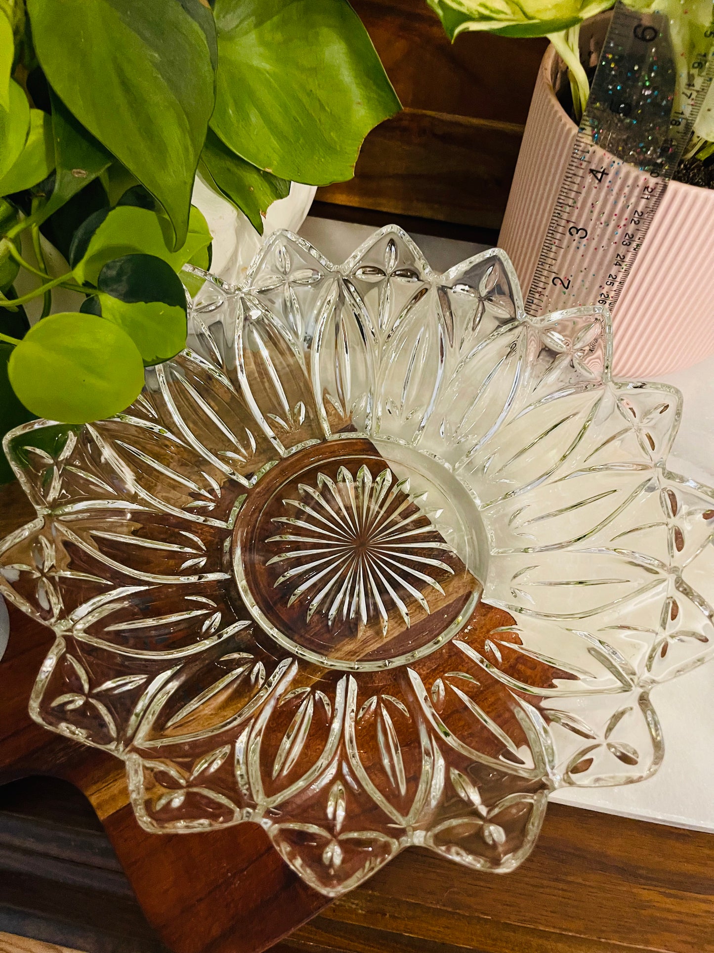 1950s Federal Press Flower Glass Bowl - Vintage Treasures1955
