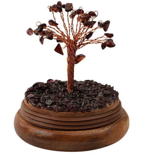 GEMSTONE TREES IN A GLASS DOME: AMETHYST