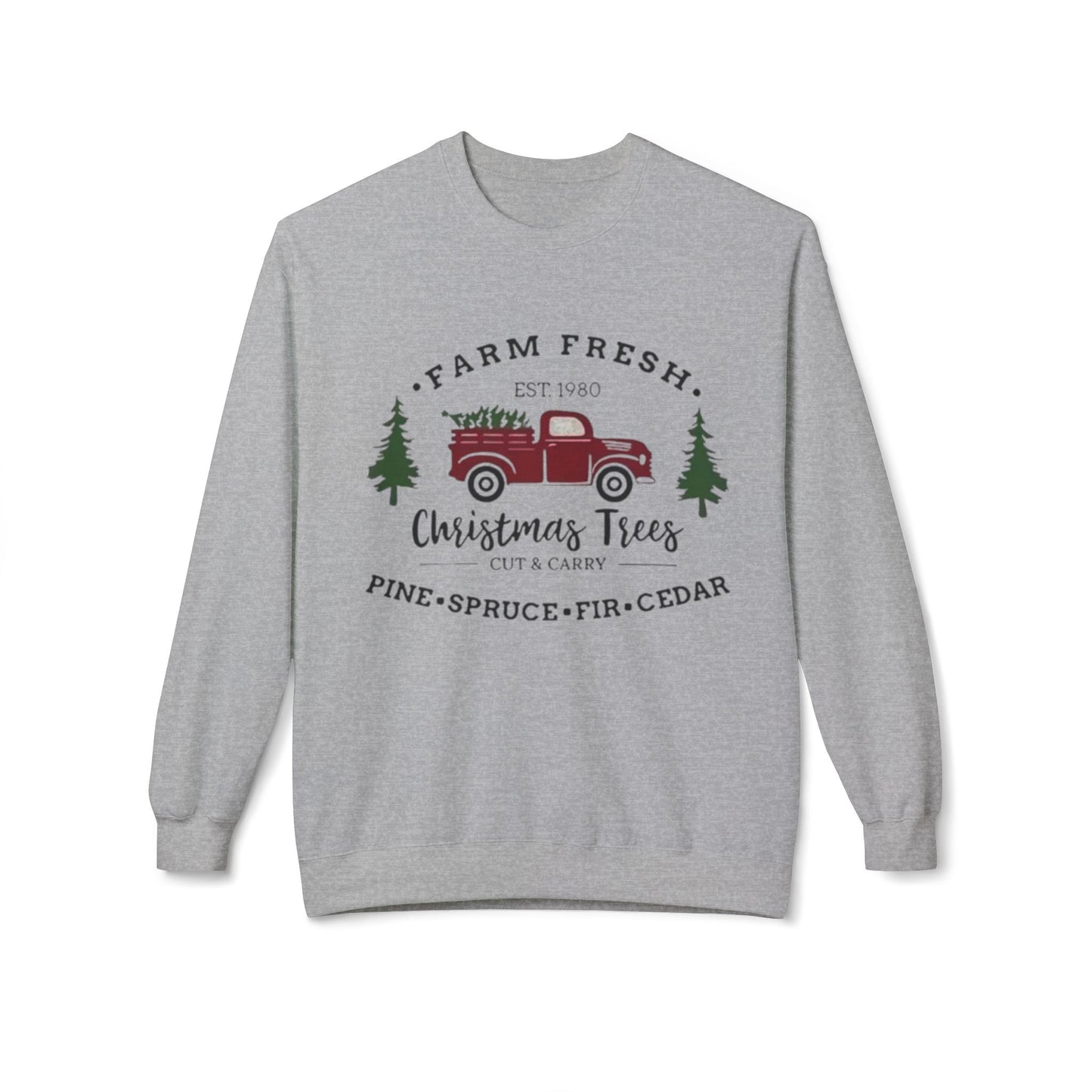 Farm Fresh Christmas Trees Oversized Crewneck