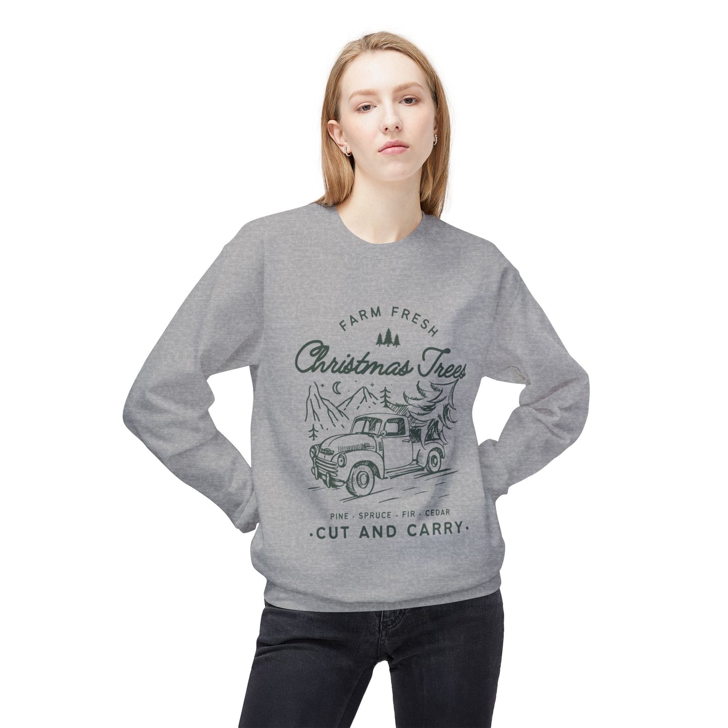 Farm Fresh Holiday Truck Sweatshirt VT1955 Signature