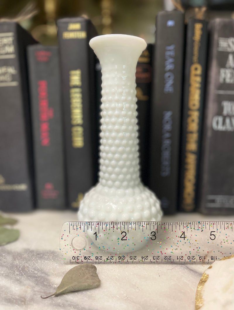 E. O. Brody Hobnail 8” Vase/Milk Glass Vase/White/Vase/White Vase/Home Decor