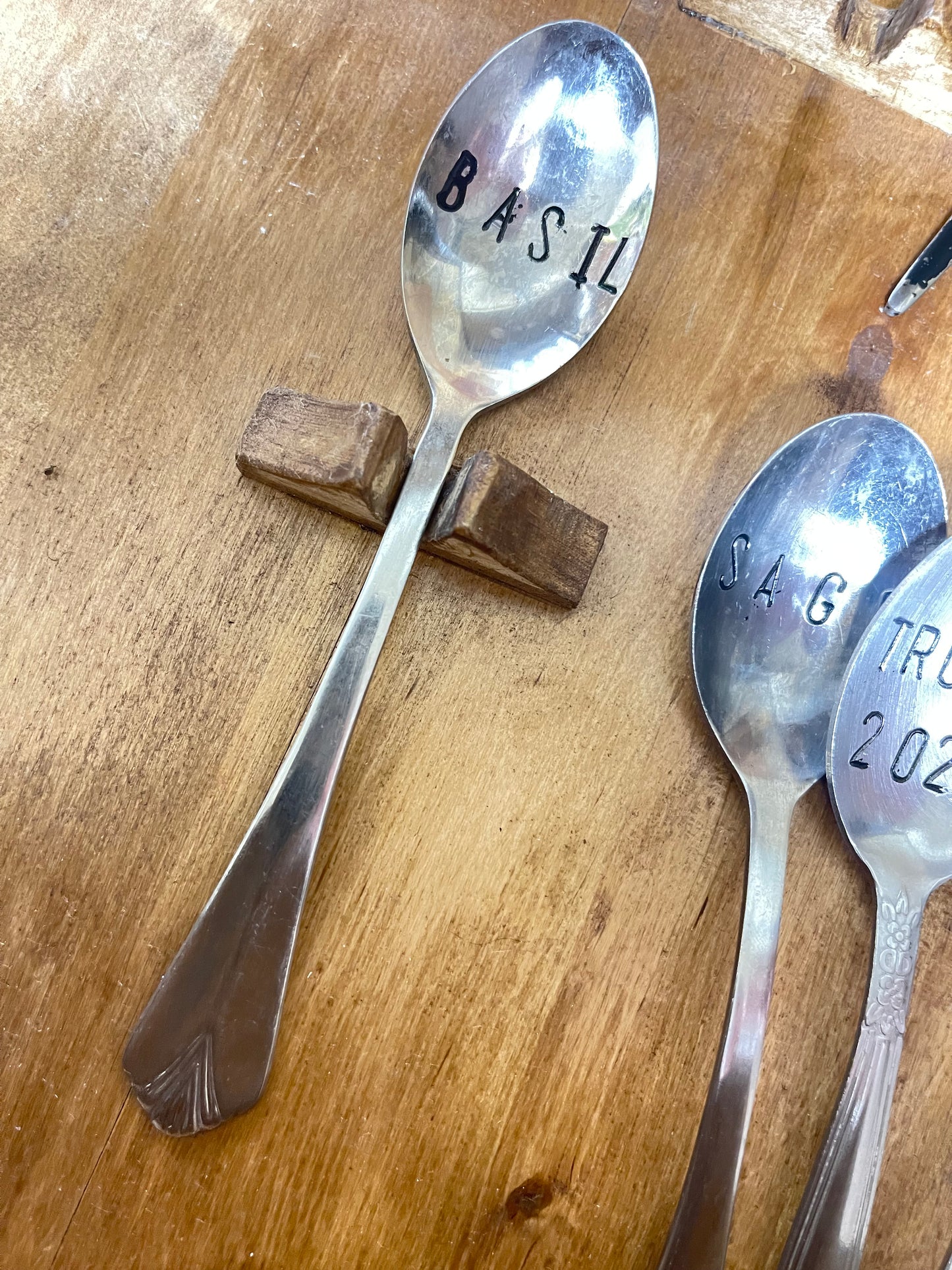 Hand Stamped Antique Spoons