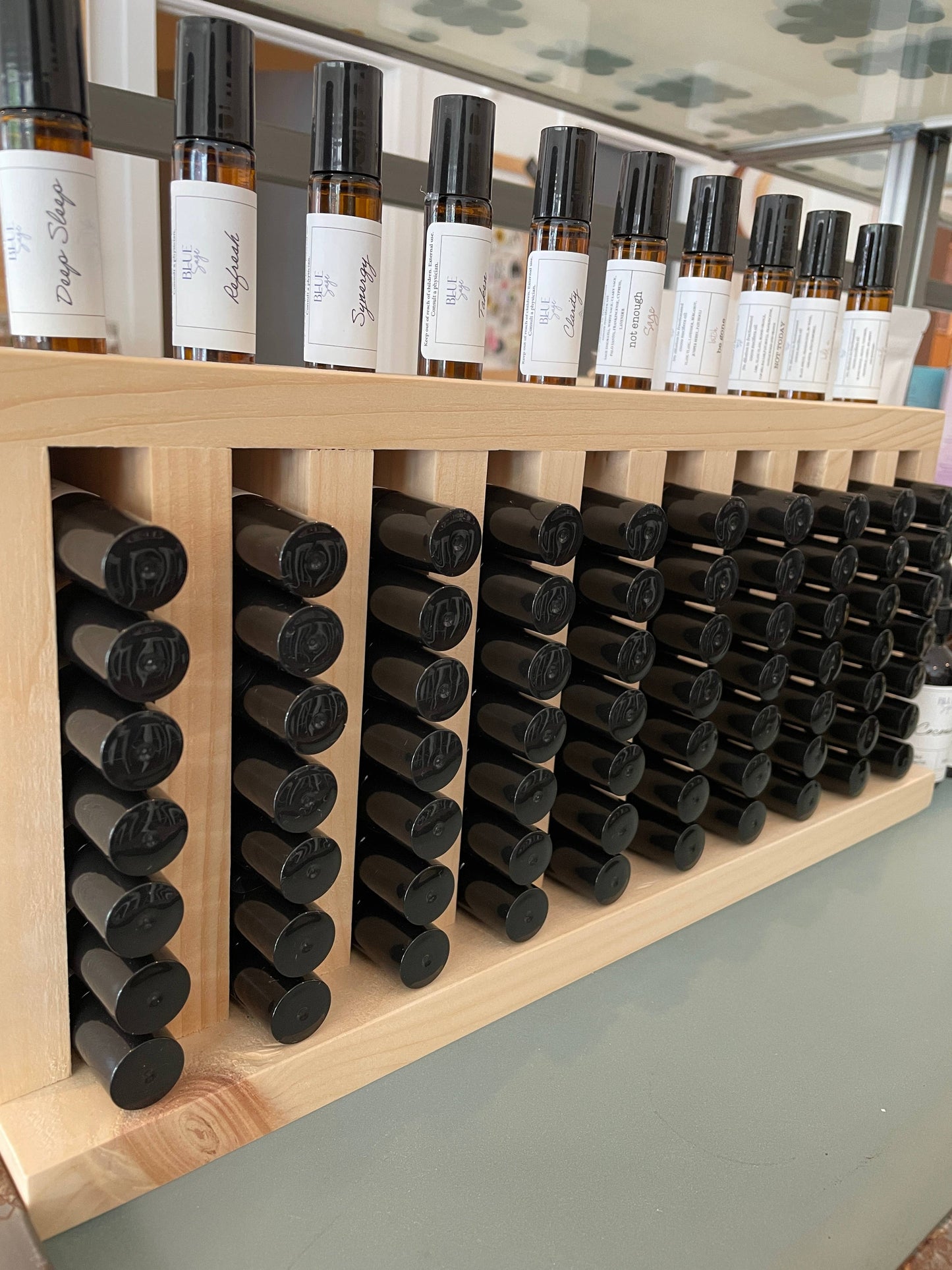 Bulk Essential Oil Rollers with Retail Display | Wholesale: 5 Column - Funnies