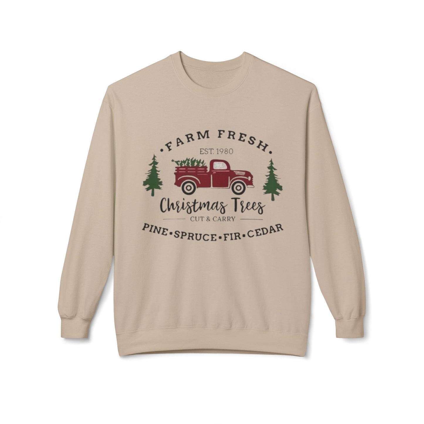 Farm Fresh Christmas Trees Oversized Crewneck