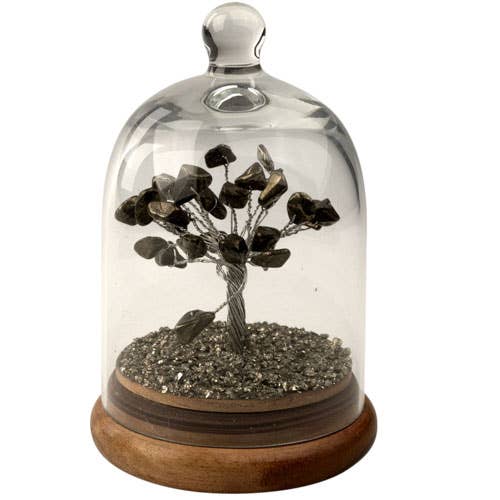 GEMSTONE TREES IN A GLASS DOME: AMETHYST