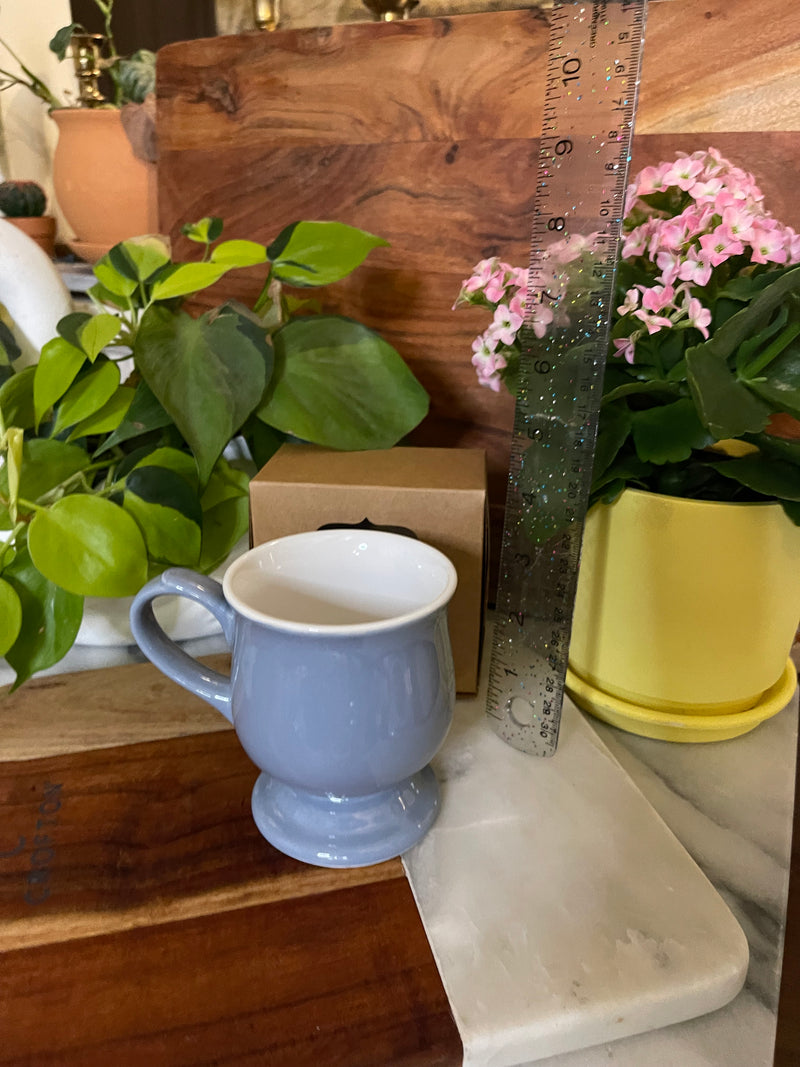 Vintage gray pedestal mug ( single ) - Vintage Treasures1955