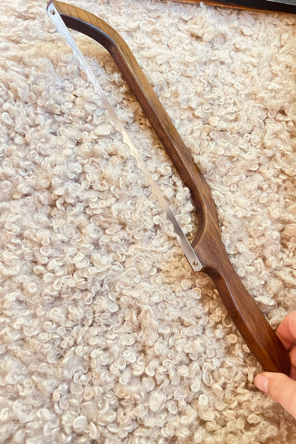 The Artisan's Blade: Dark Wood Bread Knife