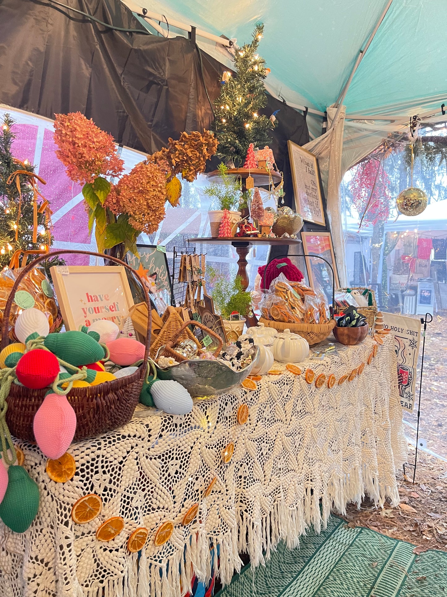 Old World Charm 9ft Orange Garland