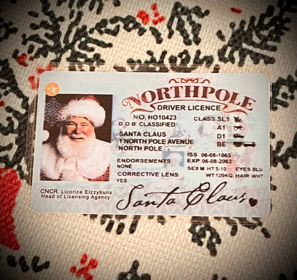 Santa Claus Drivers License