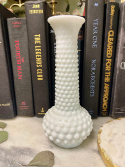 E. O. Brody Hobnail 8” Vase/Milk Glass Vase/White/Vase/White Vase/Home Decor