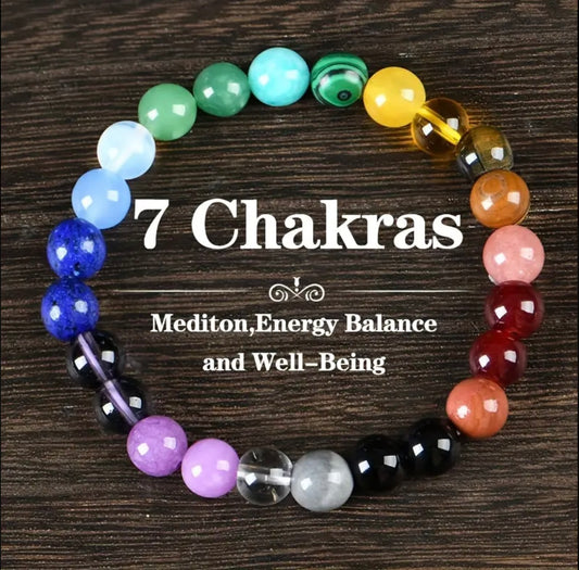 Chakra Harmony: Seven Stone Gemstone Bracelet