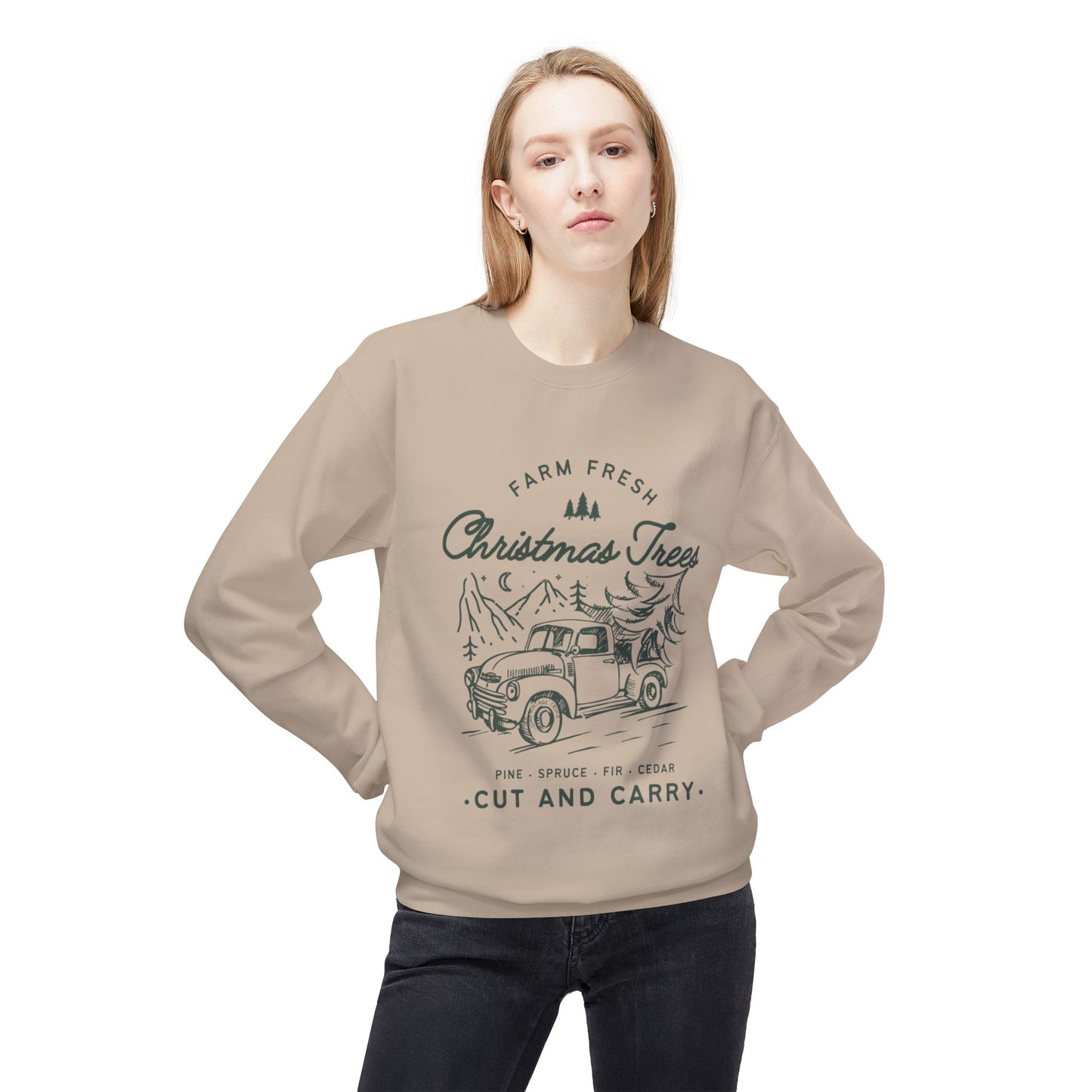 Farm Fresh Holiday Truck Sweatshirt VT1955 Signature
