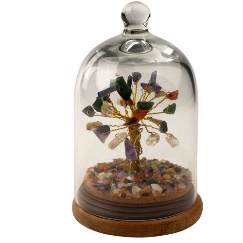 GEMSTONE TREES IN A GLASS DOME: AMETHYST