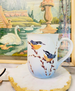 Vintage chickadee, coffee mug