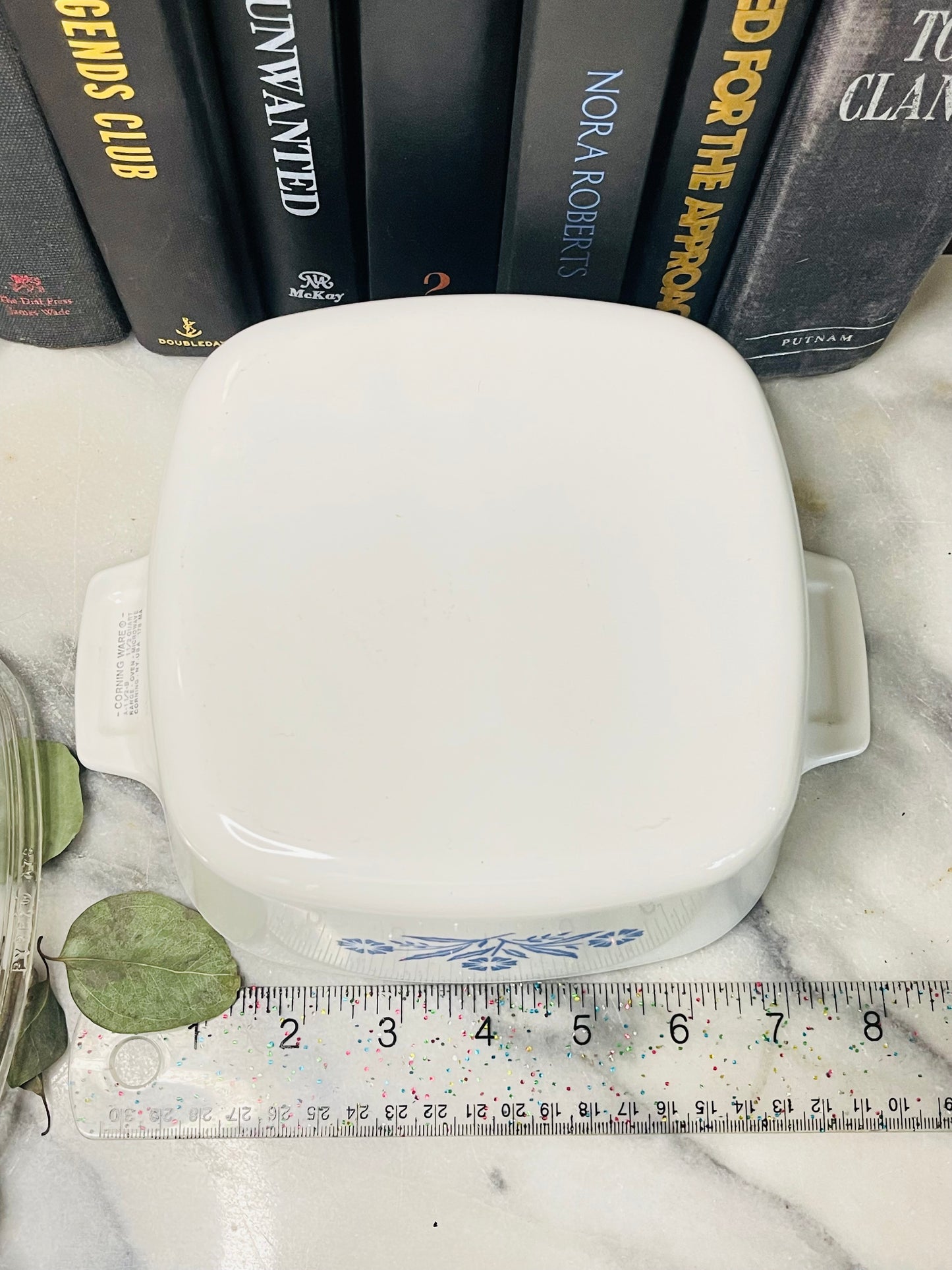 CorningWare A-1  1/2-B Blue Corn Flower Casserole Baking Dish w/Pyrex Lid