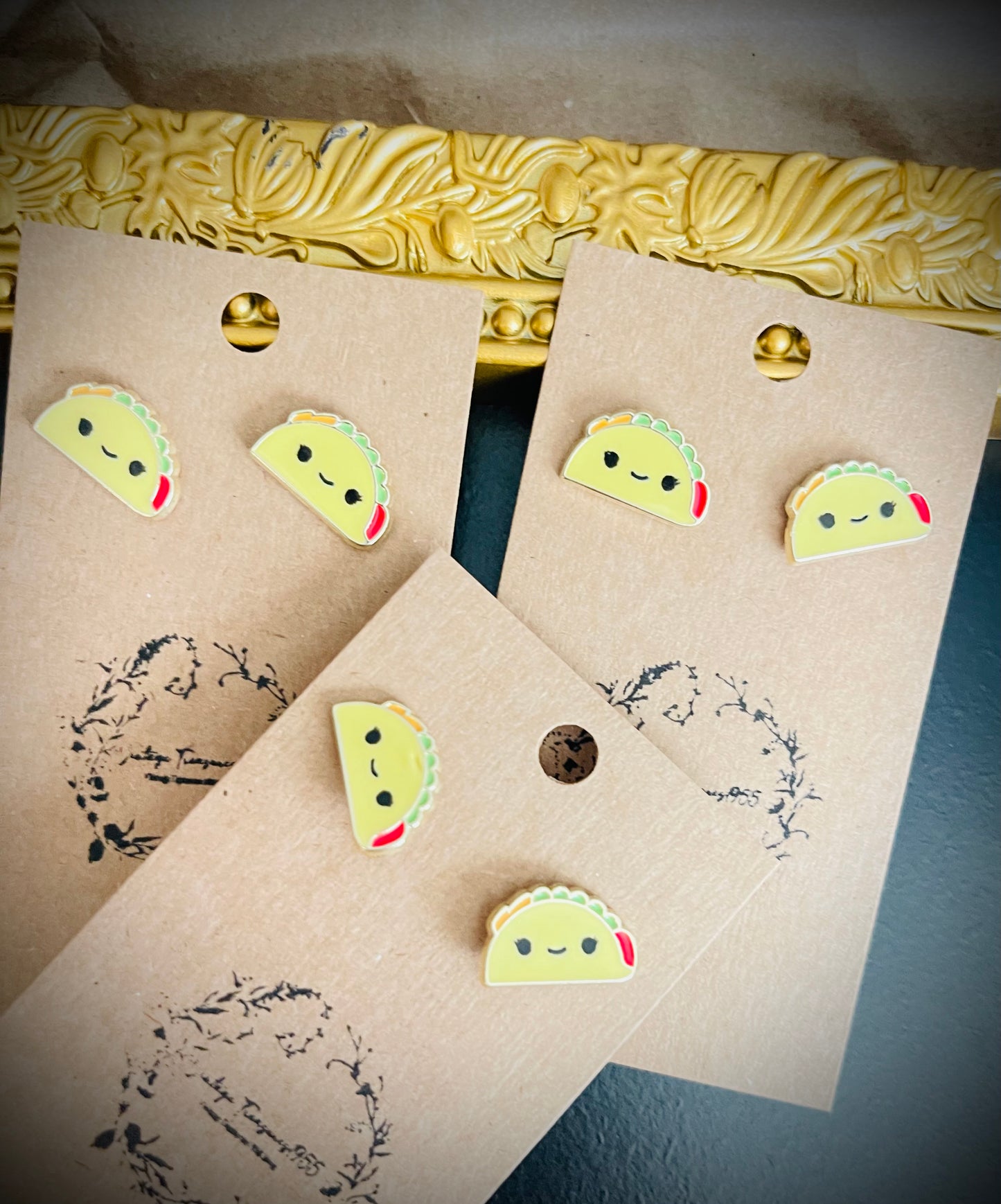 Fun Taco Stud Earrings for Food Lovers