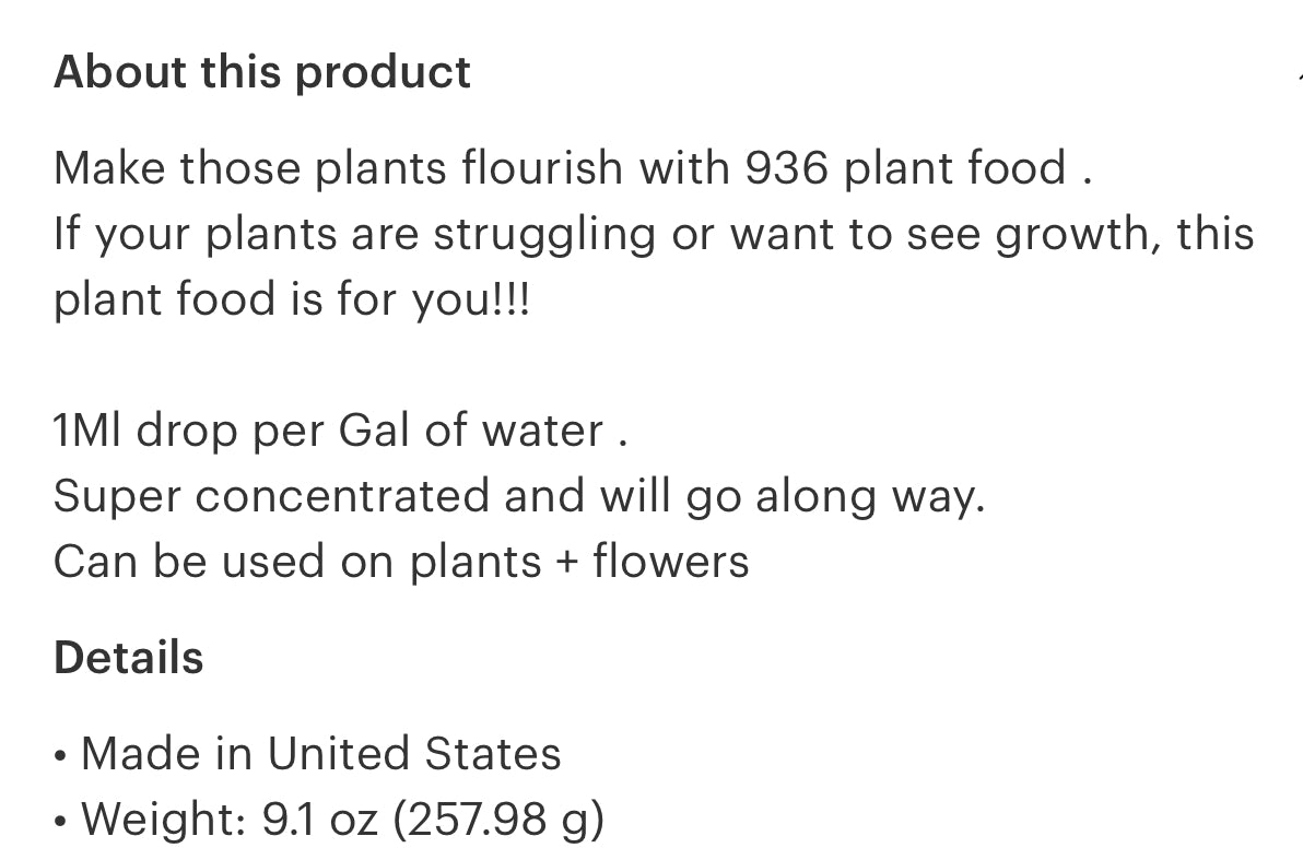 Plant Food