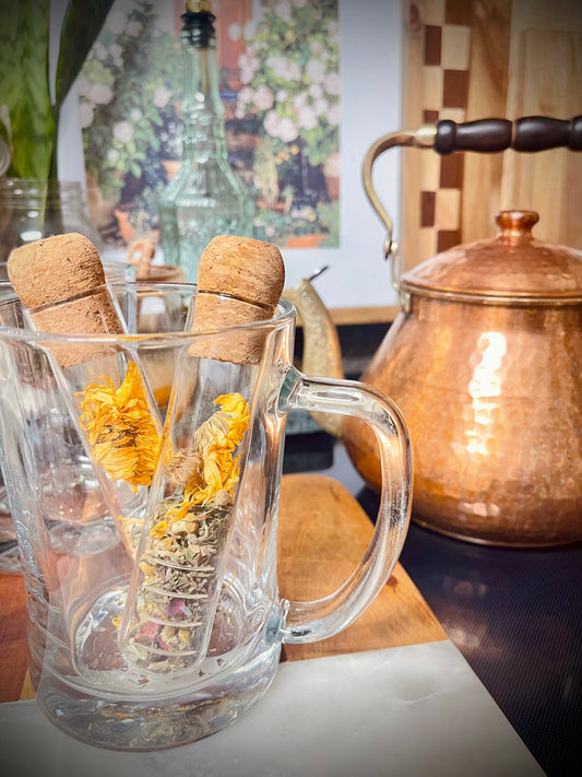 Glass Herb Diffuser with Cork Top 🌿