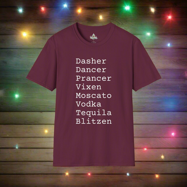 Dasher, Dancer, & Vixen: The Holiday Spirit Tee V1955 Signature