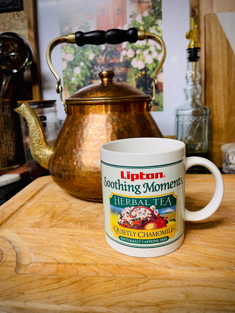 Lipton “ Soothing Moments” Herbal Tea Quiet Chamomile Vintage Mug - Vintage Treasures1955