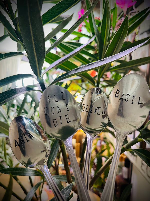 Hand Stamped Antique Spoons - Vintage Treasures1955