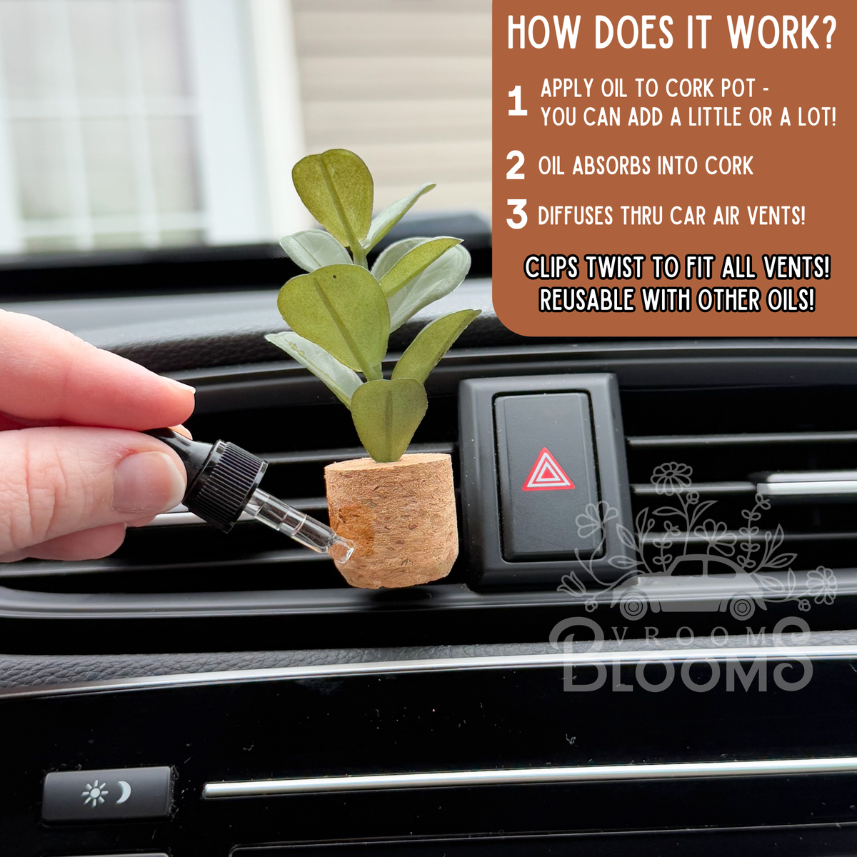 Lavender Flower Vent Clip Car Air Freshener (Reusable): Fall Seasonal RANDOM