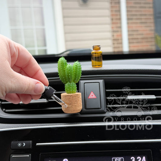 Mini Cactus Plant Vent Clip Car Air Freshener (Reusable): RANDOM scent