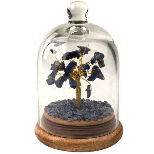 GEMSTONE TREES IN A GLASS DOME: AMETHYST