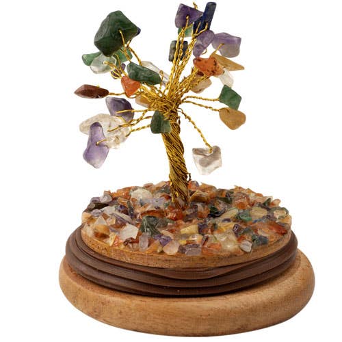 GEMSTONE TREES IN A GLASS DOME: AMETHYST